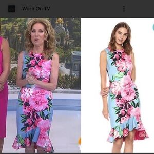 Vince Camuto Floral Ruffle Hem Sheath Dress – Size 4